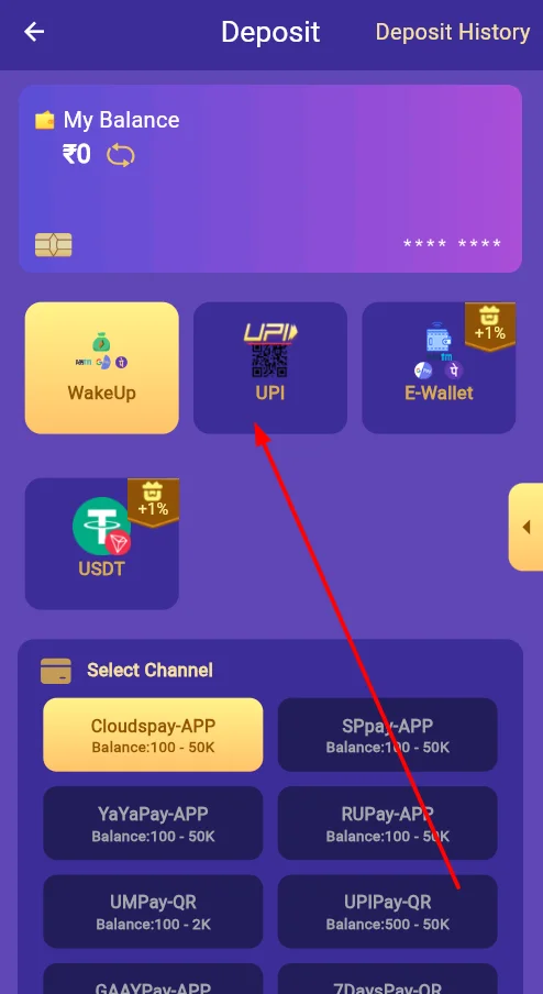 Select payment method